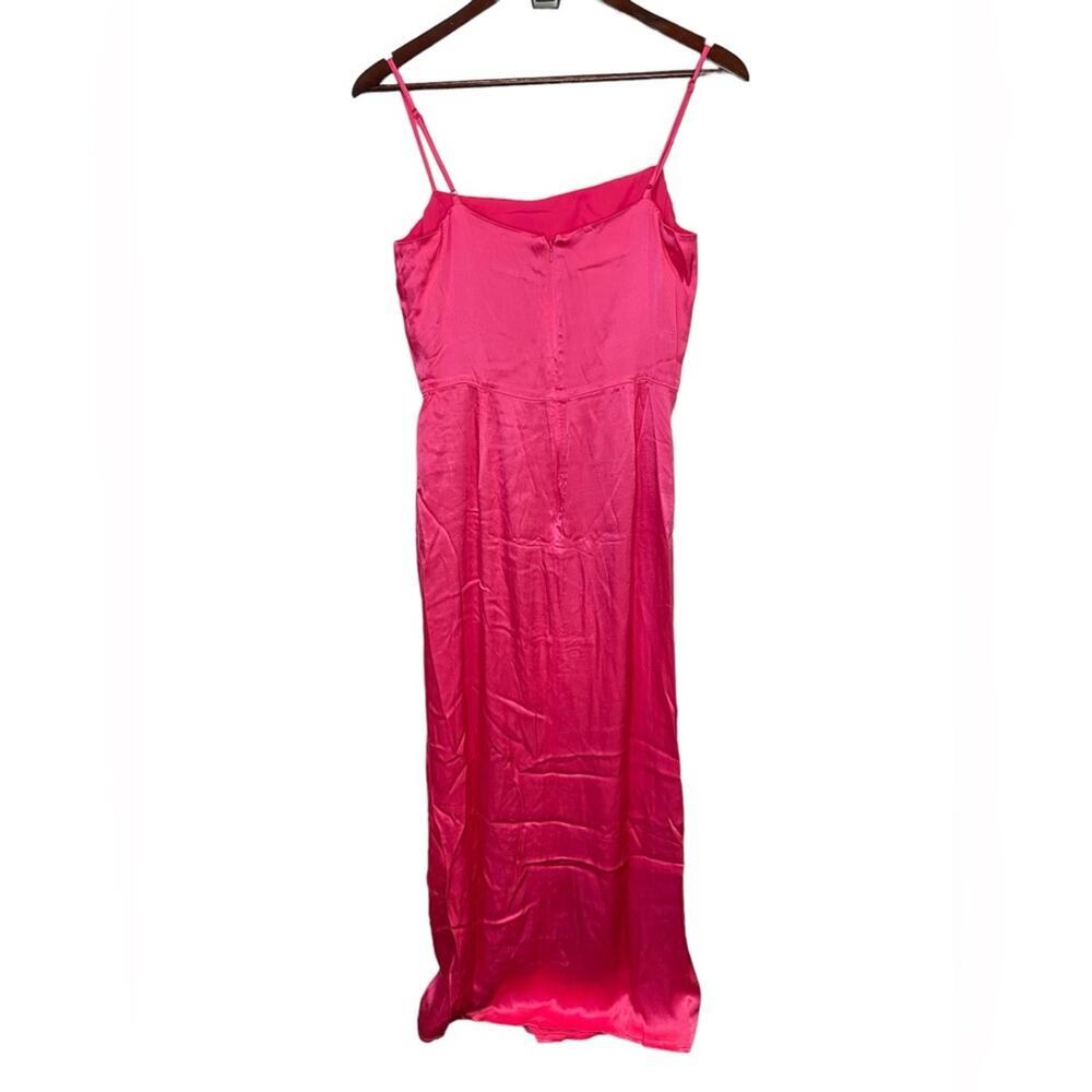 BARDOT NWT Zadie Rouched Midi Dress In Raspberry Pink Size US 8/Medium $129 MSRP - Picture 8 of 12